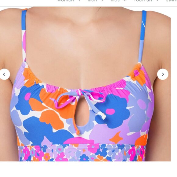 Roxy Daisy Days Keyhole One Piece Swimsuit Size Medium NWT - Picture 12 of 12